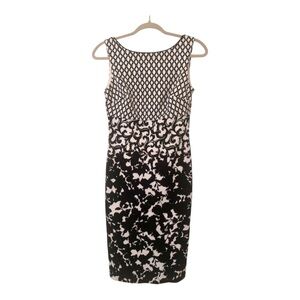 White House Black Market Patterned Pencil Dress Size 2